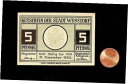 【極美品/品質保証書付】 アンティークコイン 硬貨 1921 Germany WUNSDORF 5 Phennig Banknote / Notgeld [送料...