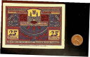 【極美品/品質保証書付】 アンティークコイン 硬貨 1921 Germany WEISSENFELS 25 Phennig Banknote / Notgeld...