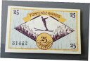 【極美品/品質保証書付】 アンティークコイン 硬貨 IGELSHIEB NOTGELD 25 PFENNIG 1921 EMERGENCY MONEY GERM...