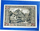 【極美品/品質保証書付】 アンティークコイン 硬貨 EISENACH WARBURG NOTGELD 50 PFENNIG 1921 EMERGENCY MON...