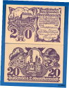 【極美品/品質保証書付】 アンティークコイン 硬貨 Austria S120b 20 Heller Year 1921 World Paper Money Un...