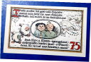 【極美品/品質保証書付】 アンティークコイン 硬貨 GATERSLEBEN NOTGELD 75 PFENNIG 1921 EMERGENCY MONEY GE...