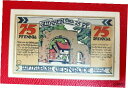 【極美品/品質保証書付】 アンティークコイン 硬貨 GERNRODE NOTGELD 75 PFENNIG 1921 EMERGENCY MONEY GERMA...