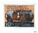 【極美品/品質保証書付】 アンティークコイン 硬貨 1921 Germany LUBTHEEN 10 Phennig Banknote / Notgeld [送...