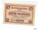 【極美品/品質保証書付】 アンティークコイン 硬貨 1921 Germany LEHRTE 5 Phennig Banknote / Notgeld [送料無料...