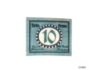 【極美品/品質保証書付】 アンティークコイン 硬貨 1921 Germany NEUMUNSTER 10 Phennig Notgeld / Banknote ...