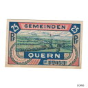  アンティークコイン コイン 金貨 銀貨   Banknote, Germany, Quern Gemeinde, 25 Pfennig, paysage, 1921, 1921-09-