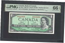 【極美品/品質保証書付】 アンティークコイン コイン 金貨 銀貨 [送料無料] Canada One Dollar 1954 BC-37b-i Uncirculated Grade 66