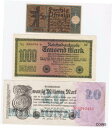 【極美品/品質保証書付】 アンティークコイン 硬貨 Germany banknotes - 50 Pfennige 1921+1000 Mark 1922+Zwanzig Millionen mark 1923 [送料無料] #oof-wr-013415-1167