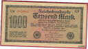 【極美品/品質保証書付】 アンティークコイン 硬貨 R* GERMANY 1000 MARK 1922 P-76b VF DETAILS #3932 [送料無料...