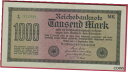 【極美品/品質保証書付】 アンティークコイン 硬貨 R* GERMANY 1000 MARK 1922 P-76h XF DETAILS #3938 [送料無料...