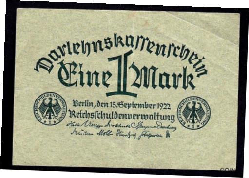  アンティークコイン 硬貨 Germany 1922 1 and 2,Mark Banknotes-------------------63 65  #oof-wr-013415-1811