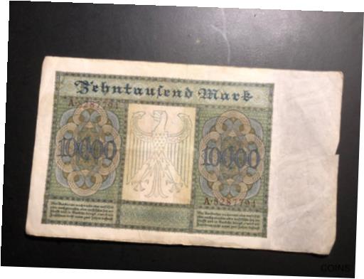  アンティークコイン コイン 金貨 銀貨  Ulta Rare Antique Germany 10,000 Mark 1922 Reichsbanknote (7794)