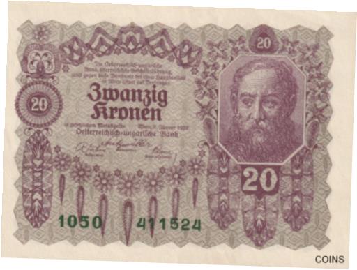 楽天金銀プラチナ　ワールドリソース【極美品/品質保証書付】 アンティークコイン 硬貨 Austria 1922 20 Kronen Circulated Banknote Pick 76 Bargain Bin [送料無料] #oof-wr-013415-378