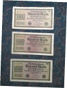 【極美品/品質保証書付】 アンティークコイン 硬貨 7 PC. ☆ 1922 GERMAN BANKNOTES ( 1000 MARK ) CIRCULATED...