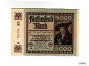 【極美品/品質保証書付】 アンティークコイン 硬貨 Genuine 5000 Mark German weimar inflation banknote 192...