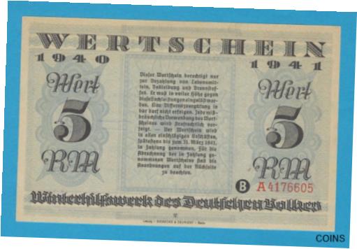 ڶ/ʼݾڽա ƥ Ų Germany Winterhilfswerk WHW 5 RM 1940-41 S/B-Kroll 383a Block A As Issued [̵] #oof-wr-013417-665