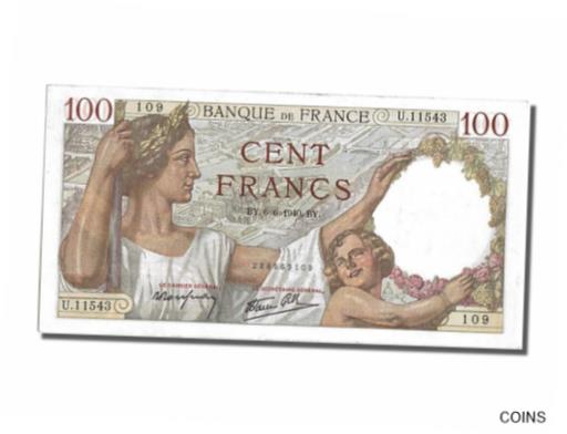  アンティークコイン コイン 金貨 銀貨   Banknote, France, 100 Francs, 100 F 1939-1942 ''Sully'', 1940, 1940-06