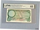 【極美品/品質保証書付】 アンティークコイン コイン 金貨 銀貨 送料無料 East Africa 10 Shillings P-46a ND(1964) PMG 63