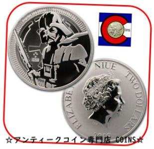  アンティークコイン コイン 金貨 銀貨  (usdm-2315-123) 2019 Niue Darth Vader Star Wars $ 2 1オンスBUシルバーコイン（ダイレクトフィットカプセル）