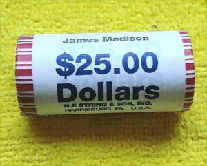 【極美品/品質保証書付】 アンティークコイン コイン 金貨 銀貨 [送料無料 輸入品] (usdm-2376-70) 2007 Dジェームズ・マディソンROLL !!大統領1ドル硬貨BUロール送料無料！ 2007 D James Madison RO