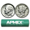  アンティークコイン コイン 金貨 銀貨  90% Silver Coins - $5 Face Value Roll - Mixed Dimes - SKU#213198