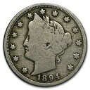 【極美品/品質保証書付】 アンティークコイン コイン 金貨 銀貨 [送料無料] 1894 Liberty Head V Nickel VG - SKU#179320