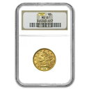 【極美品/品質保証書付】 アンティークコイン コイン 金貨 銀貨 [送料無料] $5 Liberty Gold Half Eagle MS-61 NGC - SKU #23204