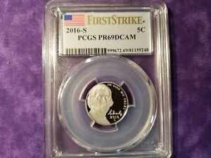 ڶ/ʼݾڽա ƥ    [̵] 2016-S JEFFERSON NICKEL 5? PCGS PR69DCAM FIRST STRIKE 599672.69/811592248