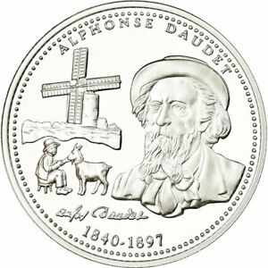  アンティークコイン コイン 金貨 銀貨   France, Medal, Provence, Alphonse Daudet, MS(65-70), Silver