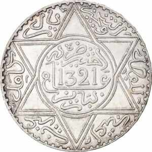 ڶ/ʼݾڽա ƥ    [̵] [#876752] Coin, Morocco, 'Abd al-Aziz, Rial, 10 Dirhams, 1903, Paris, AU(55-58)