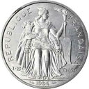 【極美品/品質保証書付】 アンティークコイン コイン 金貨 銀貨 [送料無料] [#789016] Coin, French Polynesia, 5 Francs, 1994, Paris, MS(63), Aluminum, KM:12