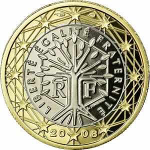 【極美品/品質保証書付】 アンティークコイン コイン 金貨 銀貨 [送料無料] [#730125] France, Euro, 2008, BE, MS(65-70), Bi-Metallic, KM:1413