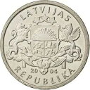 【極美品/品質保証書付】 アンティークコイン コイン 金貨 銀貨 [送料無料] [#88245] LATVIA, Lats, 2004, Utrecht, KM #61, MS(63), Copper-Nickel, 21.75, 4.74