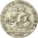 【極美品/品質保証書付】 アンティークコイン コイン 金貨 銀貨 [送料無料] [#762198] Coin, Portugal, 5 Escudos, 1940, VF(20-25), Silver, KM:581