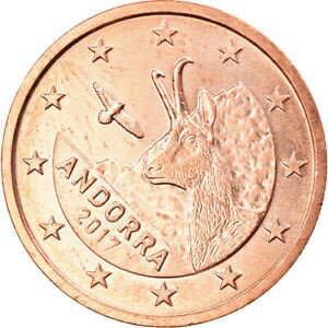 【極美品/品質保証書付】 アンティークコイン コイン 金貨 銀貨 [送料無料] [#796808] Andorra, 2 Euro Cent, 2017, MS(63), Copper Plated Steel, KM:New 1