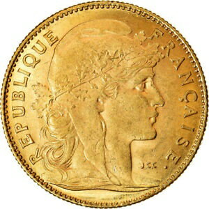  アンティークコイン コイン 金貨 銀貨   Coin, France, Marianne, 10 Francs, 1907, Paris, AU(55-58), Gold, KM:846