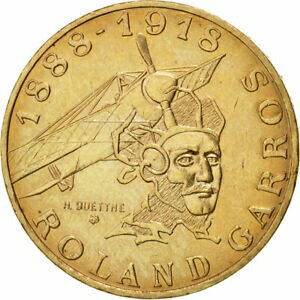 【極美品/品質保証書付】 アンティークコイン コイン 金貨 銀貨 [送料無料] [#433301] Coin, France, Roland Garros, 10 Francs, 1988, Paris, AU(55-58)