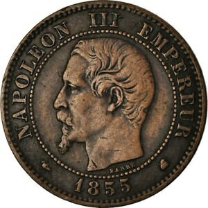  アンティークコイン コイン 金貨 銀貨   Coin, France, Napoleon III, 2 Centimes, 1855, Bordeaux, VF(30-35), KM