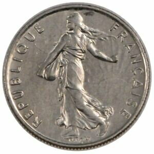  アンティークコイン コイン 金貨 銀貨   FRANCE, Semeuse, 1/2 Franc, 1989, Paris, KM #931.1, MS(65-70), Nickel