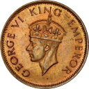  アンティークコイン コイン 金貨 銀貨   INDIA-BRITISH, George VI, 1/4 Anna, 1940, Bombay, MS(65-70), Bronze