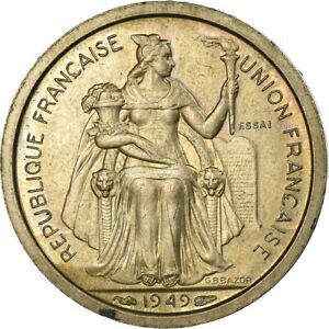 yɔi/iۏ؏tz AeB[NRC RC   [] [#861156] Coin, FRENCH OCEANIA, Franc, 1949, Paris, ESSAI, MS(60-62)