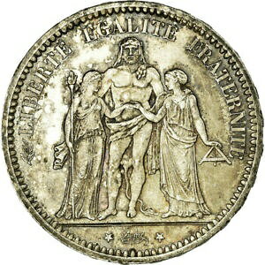 【極美品/品質保証書付】 アンティークコイン コイン 金貨 銀貨 [送料無料] [#516240] Coin, France, Hercule, 5 Francs, 1873, Paris, MS(60-62), Silver