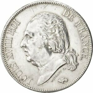 yɔi/iۏ؏tz AeB[NRC RC   [] [#76776] FRANCE, Louis XVIII, 5 Francs, 1822, Paris, KM #711.1, AU(50-53)