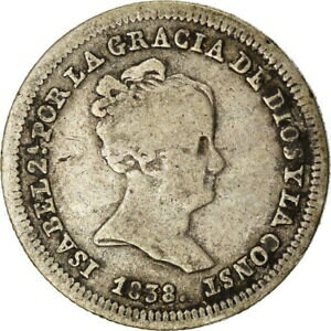 yɔi/iۏ؏tz AeB[NRC RC   [] [#871939] Coin, Spain, Isabel II, Real, Croat, 1838, Madrid, VF(20-25), Silver