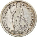 【極美品/品質保証書付】 アンティークコイン コイン 金貨 銀貨 [送料無料] [#745411] Coin, Switzerland, 2 Francs, 1874, Bern, VF(30-35), Silver, KM:21