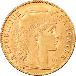  アンティークコイン コイン 金貨 銀貨   Coin, France, Marianne, 10 Francs, 1906, Paris, EF(40-45), Gold