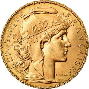  アンティークコイン コイン 金貨 銀貨   Coin, France, Marianne, 20 Francs, 1909, Paris, AU(55-58), Gold