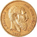 【極美品/品質保証書付】 アンティークコイン コイン 金貨 銀貨 [送料無料] [#873926] Coin, Belgium, Leopold II, 20 Francs, 20 Frank, 1870, AU(55-58), Gold