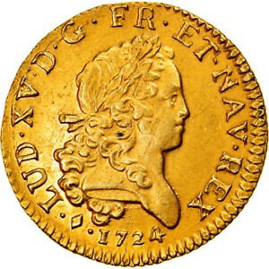  アンティークコイン 硬貨  Coin, France, Louis XV, Louis d'or Mirliton, grandes palmes, Louis  #ocf-wr-3162-1823